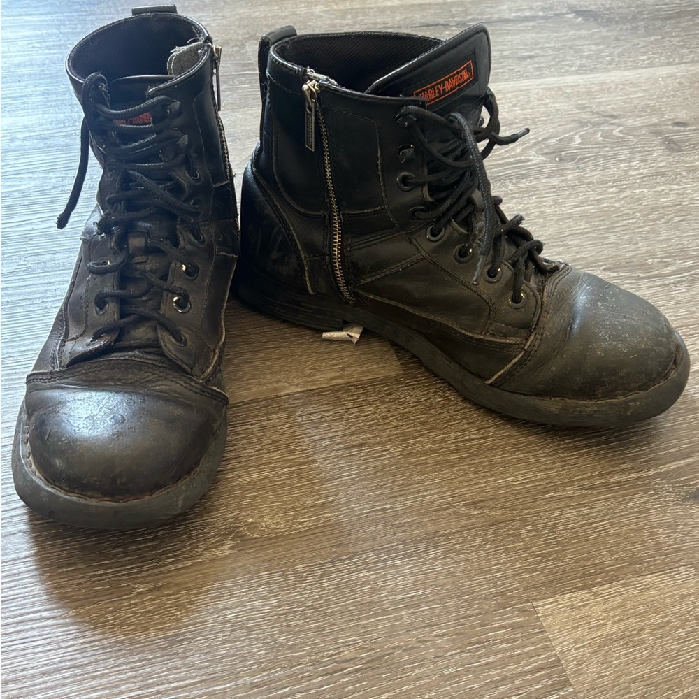 SÚPER SICK VINTAGE HARLEY DAVIDSON MOTORCYCLE BOOTS WITH ZIPPER
